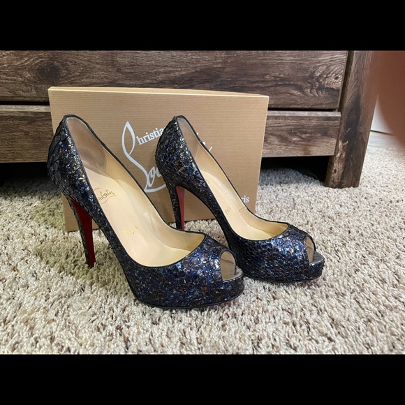 Christian louboutins very prive 120 python 37.5 - Picture 1 of 6